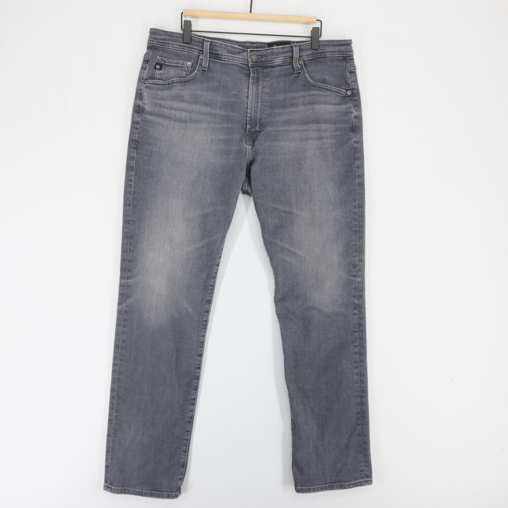 AG Adriano Goldschmied Everett Jeans Mens 38x32 Gray Slim Straight Stretch